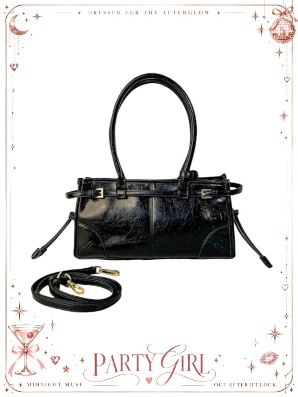 Faux Leather Crossbody Shoulder Bag Boston Satchel Purse